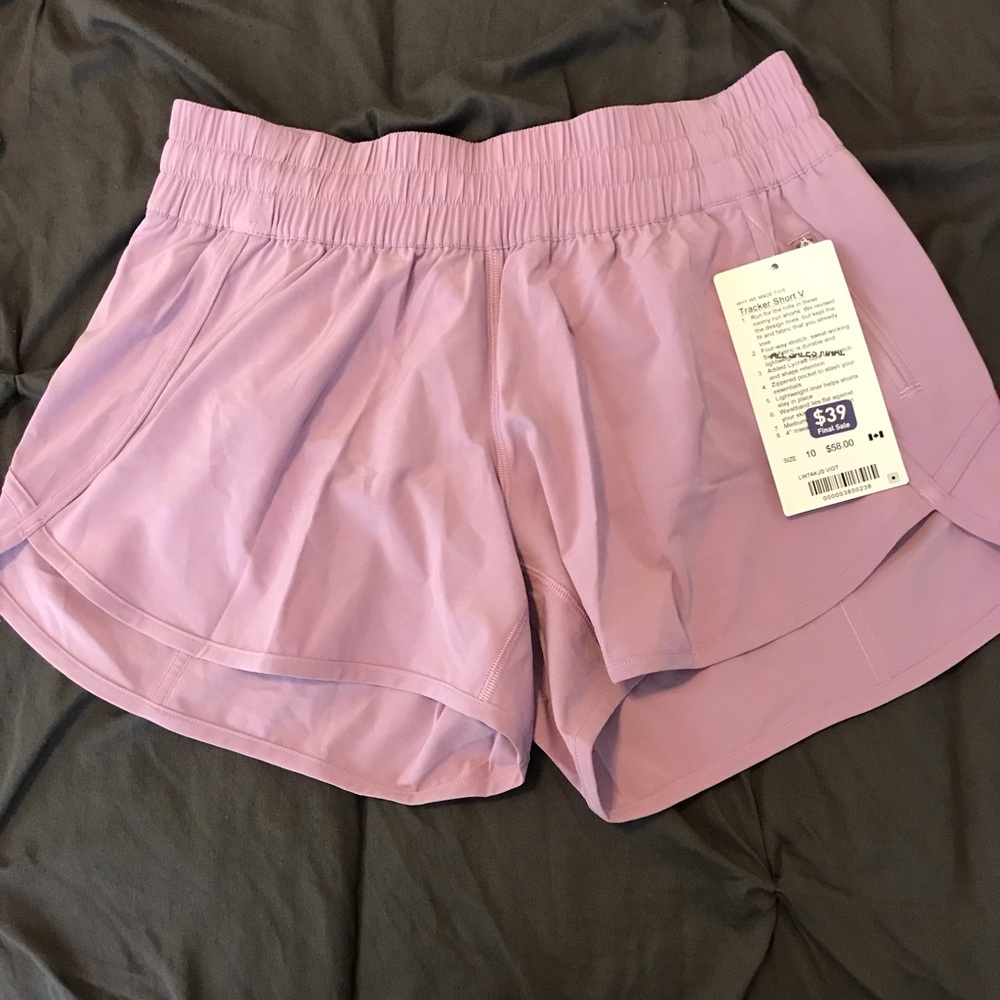Lululemon tracker shorts in lavender
